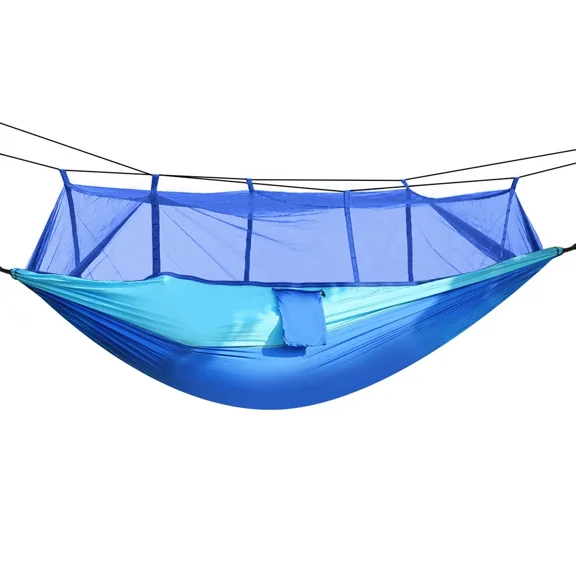 (LK-LTD)-- 600lbs Load 2 Persons Hammock With Mosquito Net Outdoor Hiking Camping Hommock Portable Nylon Swing Hanging Bed **--（ jhl;'k）