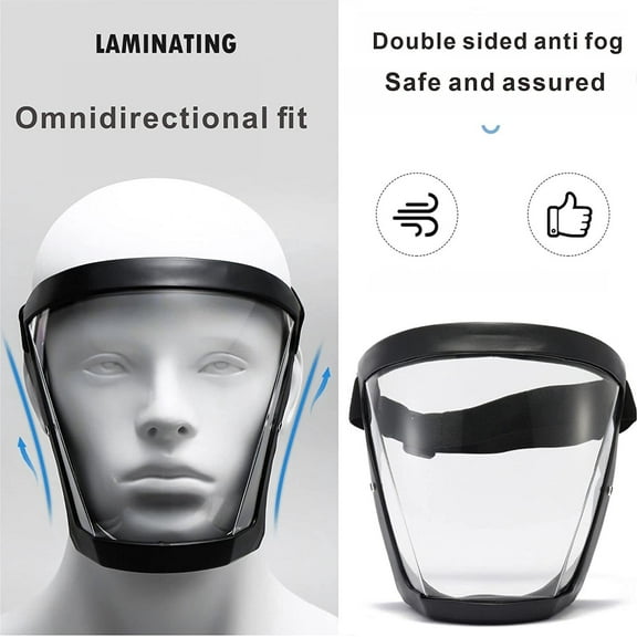 (LK-LTD)--Full Face Anti-fog Clear Mask Reusable Super Protective Transparent Safety Cover**--（ fg24l'）