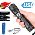 thumbnail image 1 of (LK-LTD)--LED Flashlight Zoom USB Rechargeable Super Bright Torch Camping Lamp Work Light.--(5trl;hg), 1 of 10