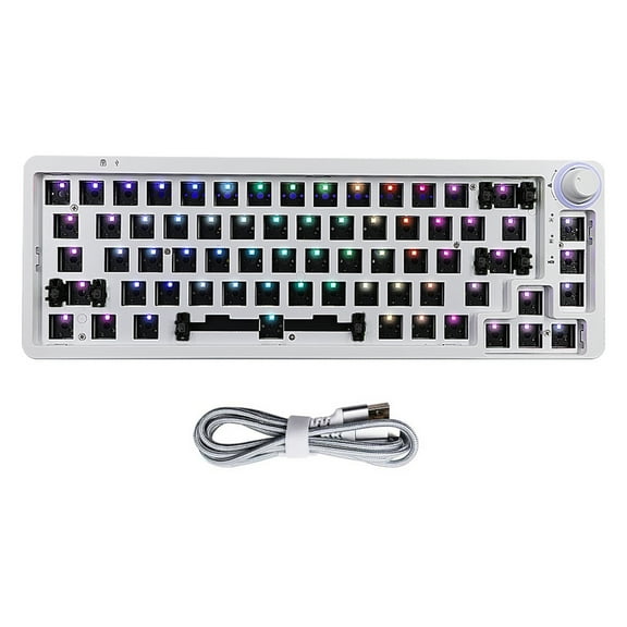 LK67/KF068 Mechanical Keyboard Kits Cord Backlit Hot Swappable Gaming Keyboard for Replacement