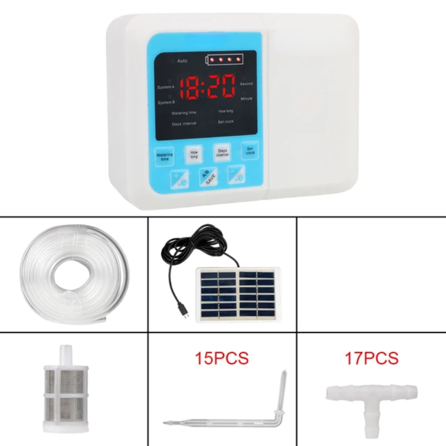 LKENANZH Intelligent Solar-Powered Timer Automatic Drip Irrigation ...