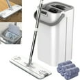 LKENNA Professional Hand Free Flat Floor Mop and Bucket Set with
