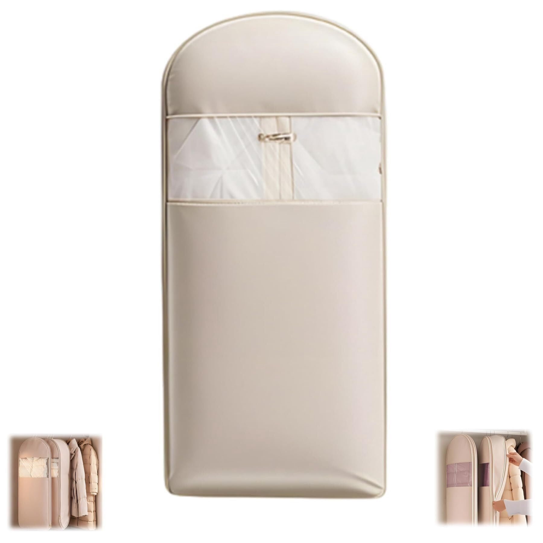 LKJYER 2025 Space Saving Hanging Garment Bag with Self Compression Zipper, Coat Storage Bag Hanging,Hanging Garment Bag With Self Compression Zipper
