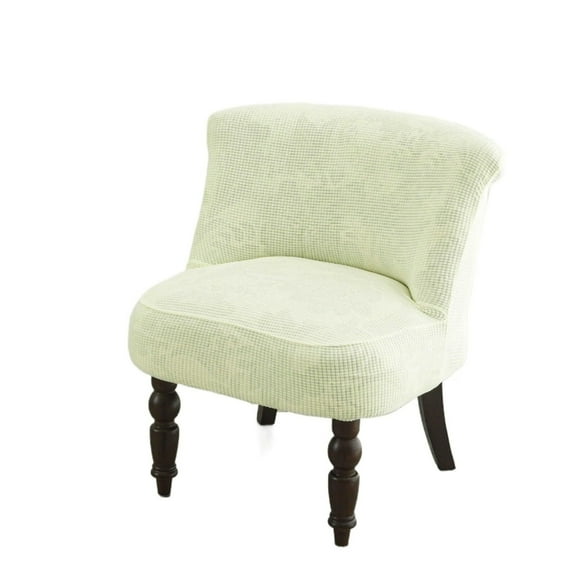 LKJYER Armless Accent Chair Cover, Jacquard Stretch Armless Slipper Chair Cover,Modern Solid armless Chair slipcover for Living Cafe Hotel