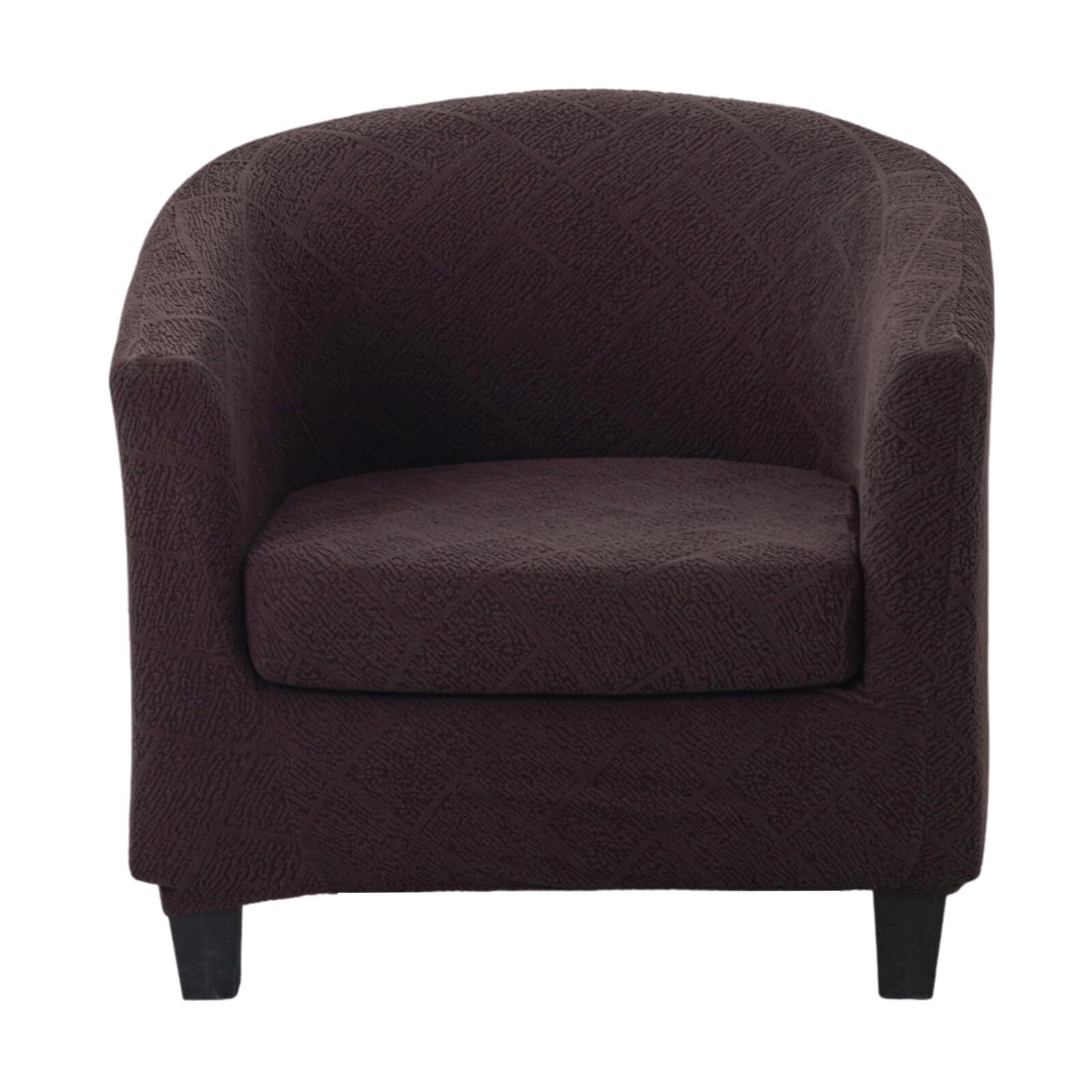 LKJYER Club Chair Slipcover 2-Piece Stretch Barrel Chair Slipcovers Tub Chair Slipcovers Soft Spandex Armchair Covers Swivel Chair Cover Sofa Cover Furniture Protector for Living Room
