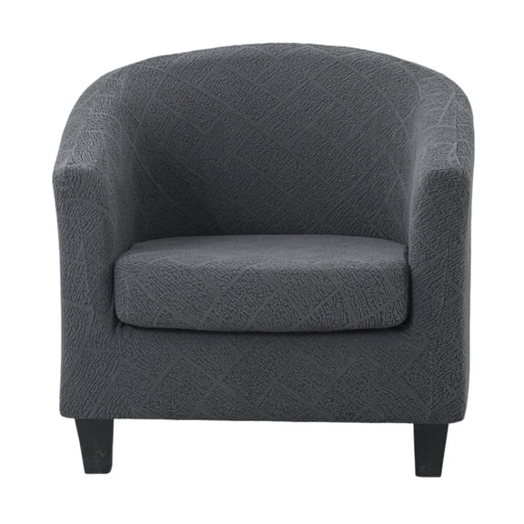 LKJYER Club Chair Slipcover 2-Piece Stretch Barrel Chair Slipcovers Tub Chair Slipcovers Soft Spandex Armchair Covers Swivel Chair Cover Sofa Cover Furniture Protector for Living Room