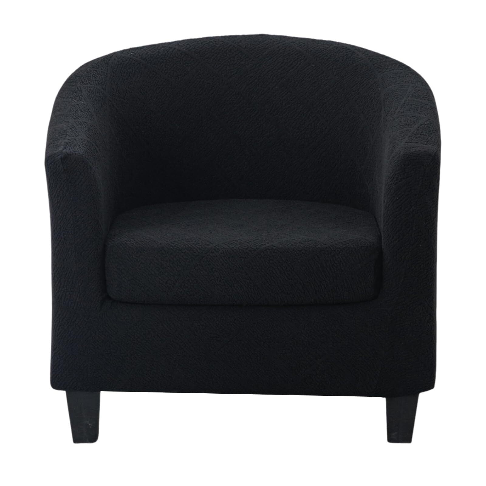LKJYER Club Chair Slipcover 2-Piece Stretch Barrel Chair Slipcovers Tub Chair Slipcovers Soft Spandex Armchair Covers Swivel Chair Cover Sofa Cover Furniture Protector for Living Room