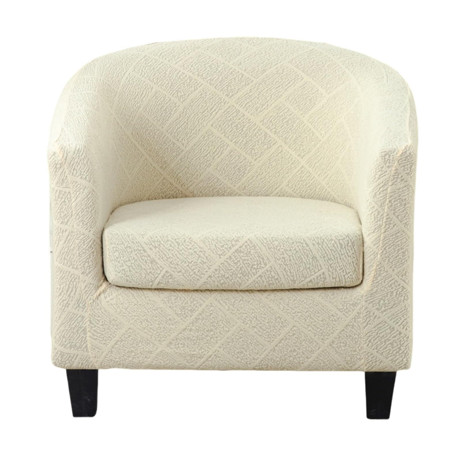 LKJYER Club Chair Slipcover 2-Piece Stretch Barrel Chair Slipcovers Tub Chair Slipcovers Soft Spandex Armchair Covers Swivel Chair Cover Sofa Cover Furniture Protector for Living Room