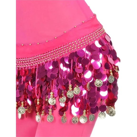 LKJYER Dancer Sequins Tassels Skirt Women Belly Dance Hip Scarf Wrap Belt Dancer Female Show Costumes