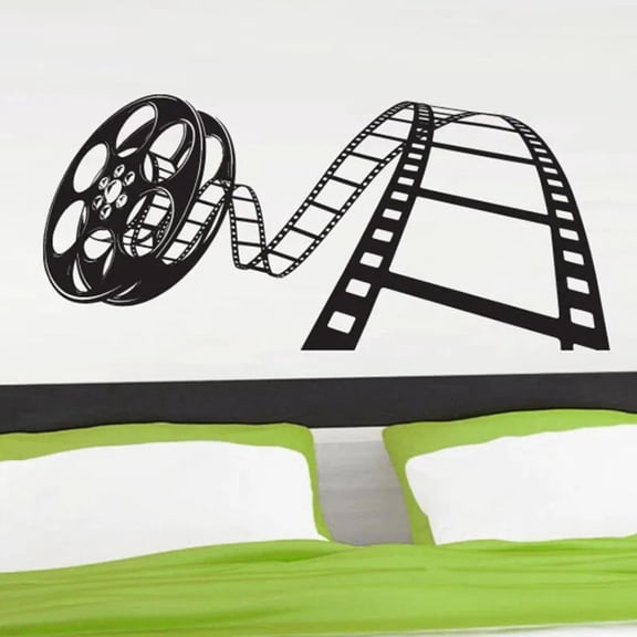 LKJYER Film Reel Wall Decal Movie Reel Cinema Wall Sticker playroom Kids Room Cinema Bedroom Home Decor