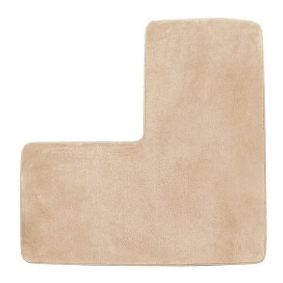 LKJYER L-Shaped Bath Mat Bathroom Floor Rug Water Absorbent Soft Bath Rugs Non Slip Corner Shower Mat Washable Carpet for Square Shower