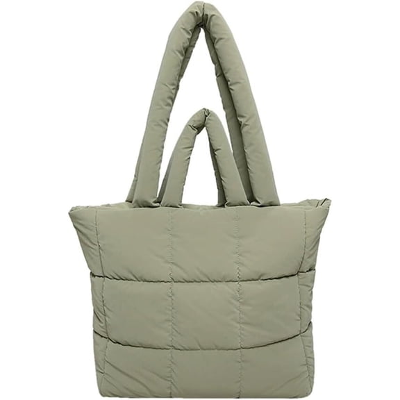 LKJYER Large Quilted Tote Bag for Women Puffer Tote Bag Hobo Shoulder Bags Handbag for Travel Work
