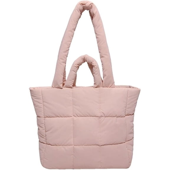LKJYER Large Quilted Tote Bag for Women Puffer Tote Bag Hobo Shoulder Bags Handbag for Travel Work