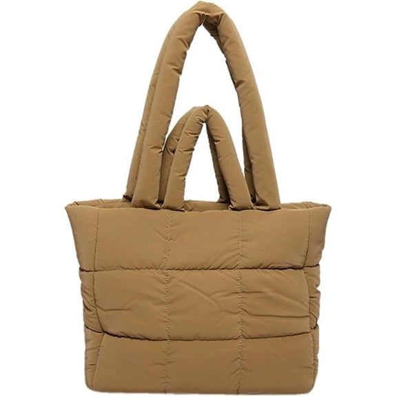 LKJYER Large Quilted Tote Bag for Women Puffer Tote Bag Hobo Shoulder Bags Handbag for Travel Work