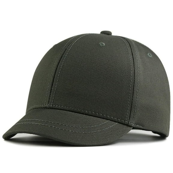 LKJYER Men Short-Bill Oversize Baseball-Cap - Plain Polo Dad Hat L/XL for A Big Head
