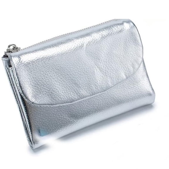 LKJYER Pebble Leather Wallet, Short Genuine Leather Purse for Coins and Cards, Multicolor Clutch for Women, Card Holder & Coin Purse