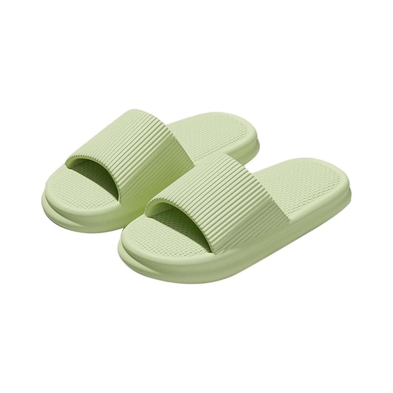 LKJYER Pillow Slippers for Women and Men Open Toe Thick Sole Cushioned Non Slip Quick Drying House Slides Bathroom Sandals Lightweight Comfortable Slip On House Slippers