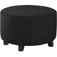 thumbnail image 1 of LKJYER Round Ottoman Cover, Stretch Footstool Slipcover, Stool Protector Cover with Elastic Bottom, Dustproof Removable Washable Footrest Pouffe Covers, 1 of 7