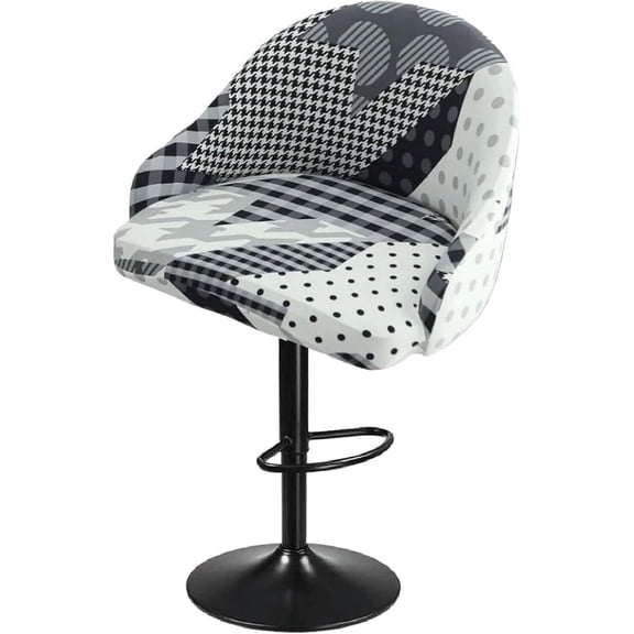 LKJYER Set of 1/2/4 Bar Stool Covers with Back Stretchable Counter Height Slipcovers for Swivel Barstools, Pub Chairs, and Kitchen Island Stools Easy to Clean