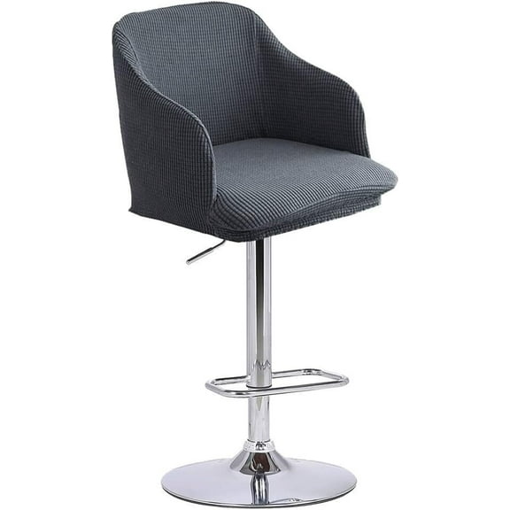 LKJYER Set of 2/4 Curved Bar Stool Slipcovers with Backs and Arms, Stretch Swivel High Chair Protector for Counter Kitchen Dining Room Pub Stool Cover