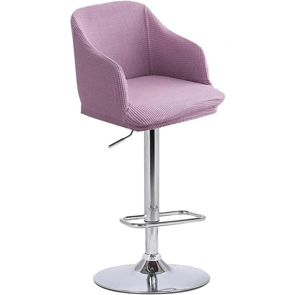 LKJYER Set of 2/4 Curved Bar Stool Slipcovers with Backs and Arms, Stretch Swivel High Chair Protector for Counter Kitchen Dining Room Pub Stool Cover