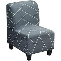 LKJYER Slipper Chair Cover Fat Accent Chair Covers Single Armless Accent Chair Cover Slipcover,Oversized Big Chairs Stretch Spandex Furniture Protector Accent Chair Cover, Removable Washable