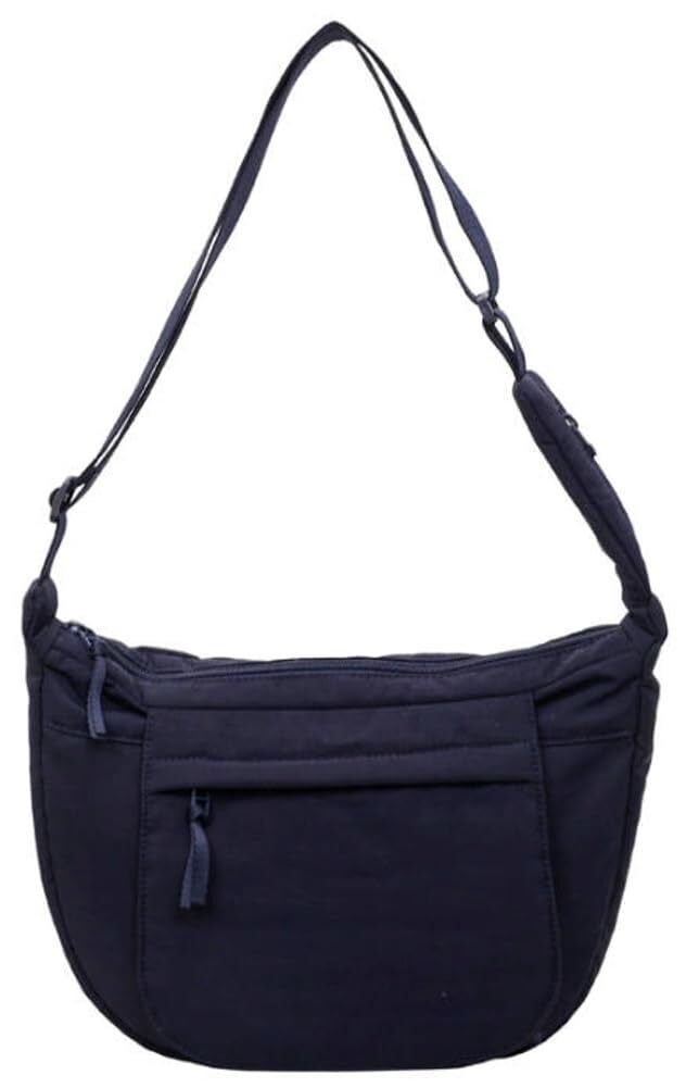 LKJYER Slouchy Nylon Bags for Women 2025 Crescent Crossbody Bag Hobo Shoulder Purse Work Travel Tote Handbag Everyday Purses