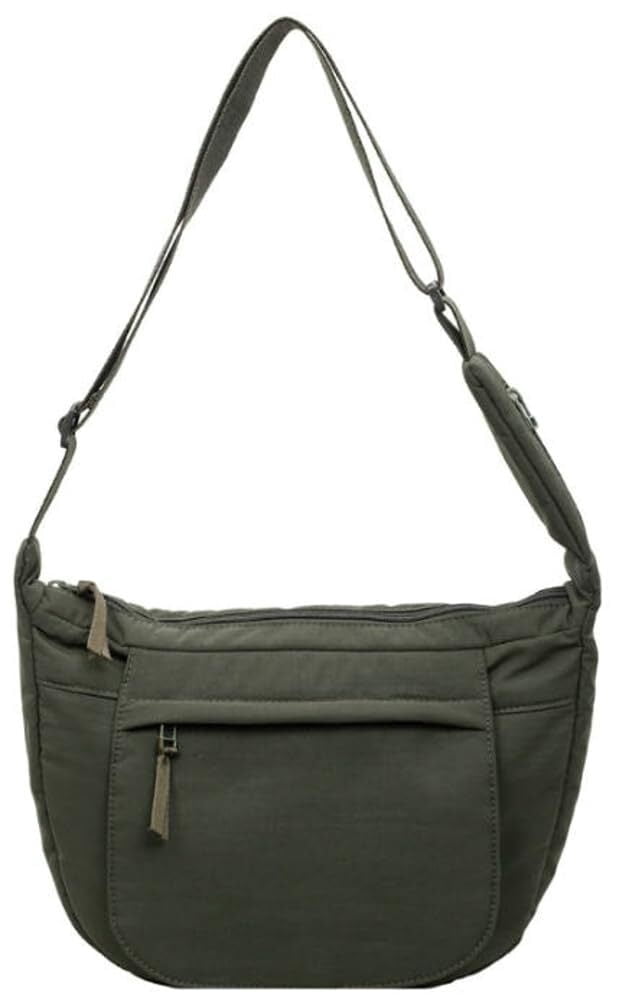 LKJYER Slouchy Nylon Bags for Women 2025 Crescent Crossbody Bag Hobo Shoulder Purse Work Travel Tote Handbag Everyday Purses