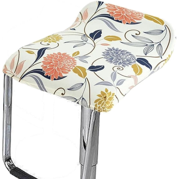 LKJYER Square Bar Stool Chair Slipcovers with Elastic Bottom Set of 4/2/1, Swivel Slip Covers for Counter Height Chair Covers Machine Washable Removable