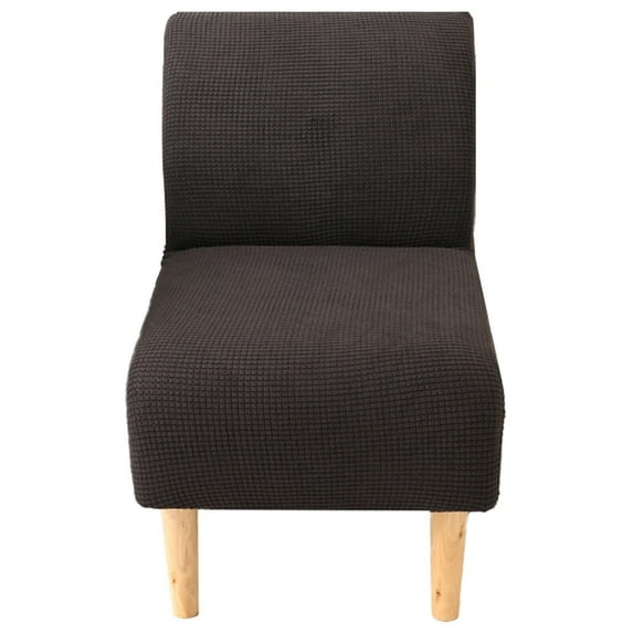LKJYER Stretch Armless Accent Chair Cover, Soft Armless Chair Slipcover Spandex Washable Armless Slipper Chair Slipcover with Elastic Bottom for Living Room