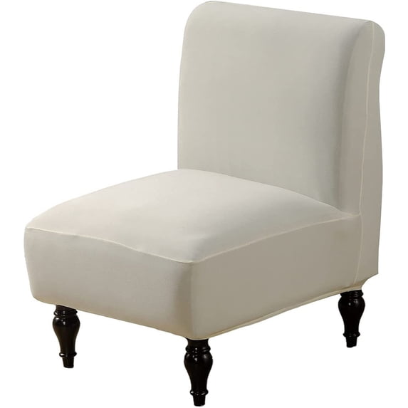 LKJYER Stretch Armless Chair Slipcovers, Furniture Protector Covers Spandex Accent Chair Covers Elastic Armless Accent Chair Slipcovers Removable Washable for Living Room Bedroom