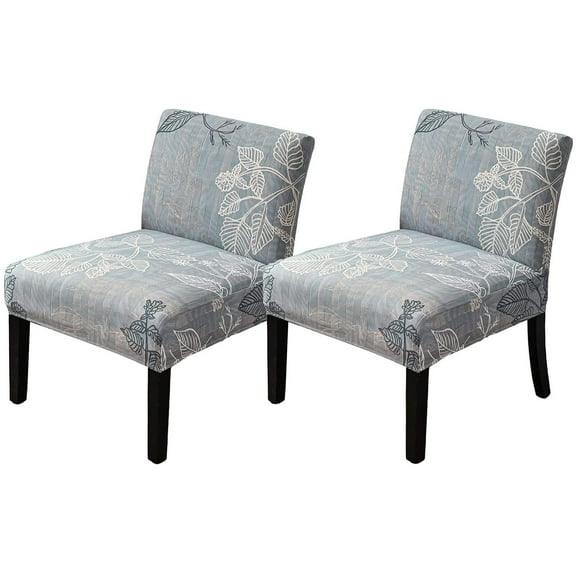 LKJYER Stretch Armless Chair Slipcovers, Spandex Accent Chair Covers Printed Furniture Protector Covers Armless Accent Chair Slipcovers with Elastic Bottom for Living Room Bedroom