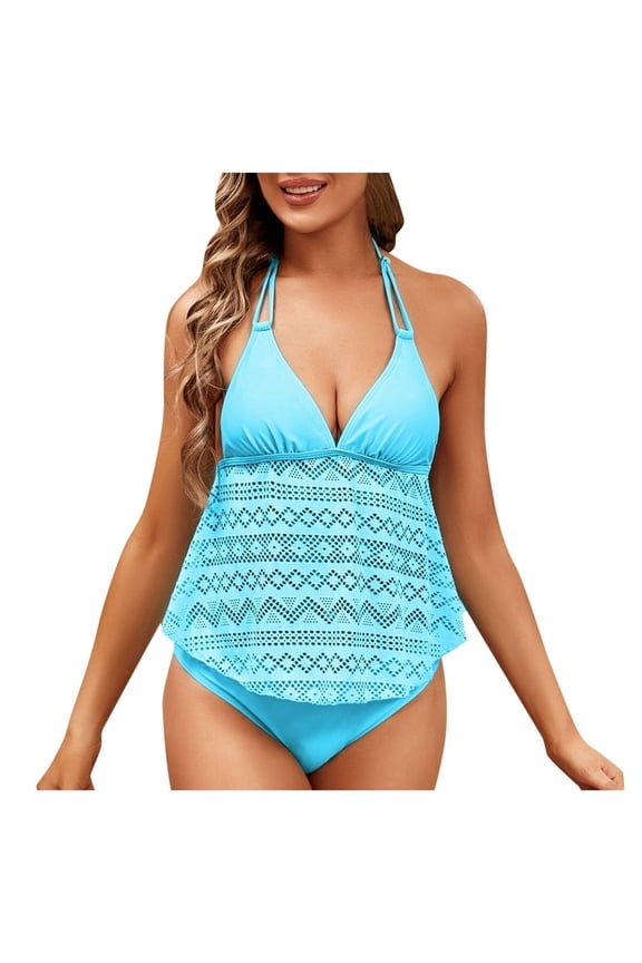 Swimsuits for Women 2 Piece Modest Bathing Suits Swimwear Sets Tank Tops with Bottom