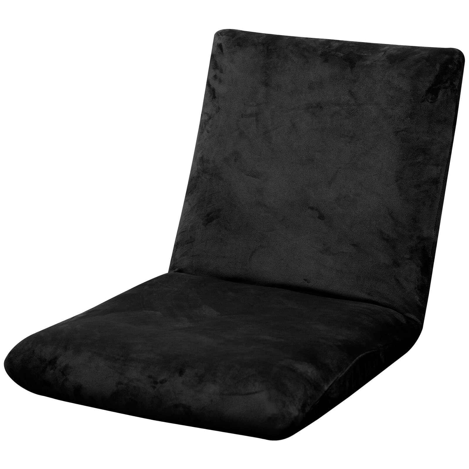 LKJYER Velvet Folding Floor Gaming Chair Cover Stretch Adjustable Floor Chair Slipcover Washable Padded Folding Gaming Sofa Chair Cover Floor Seating Lounge Chair Cover Protector for Living Room