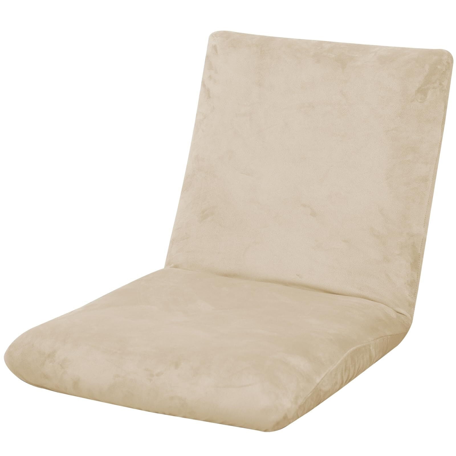 LKJYER Velvet Folding Floor Gaming Chair Cover Stretch Adjustable Floor Chair Slipcover Washable Padded Folding Gaming Sofa Chair Cover Floor Seating Lounge Chair Cover Protector for Living Room