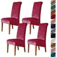 thumbnail image 1 of LKJYER Velvet Stretch High Back Parsons Chair Covers Set , Removable Spandex XL/Oversized Extra Large Size Dining Room Chair Covers Slipcovers, Seat Protectors for Dining Room Banquet Decor, 1 of 7