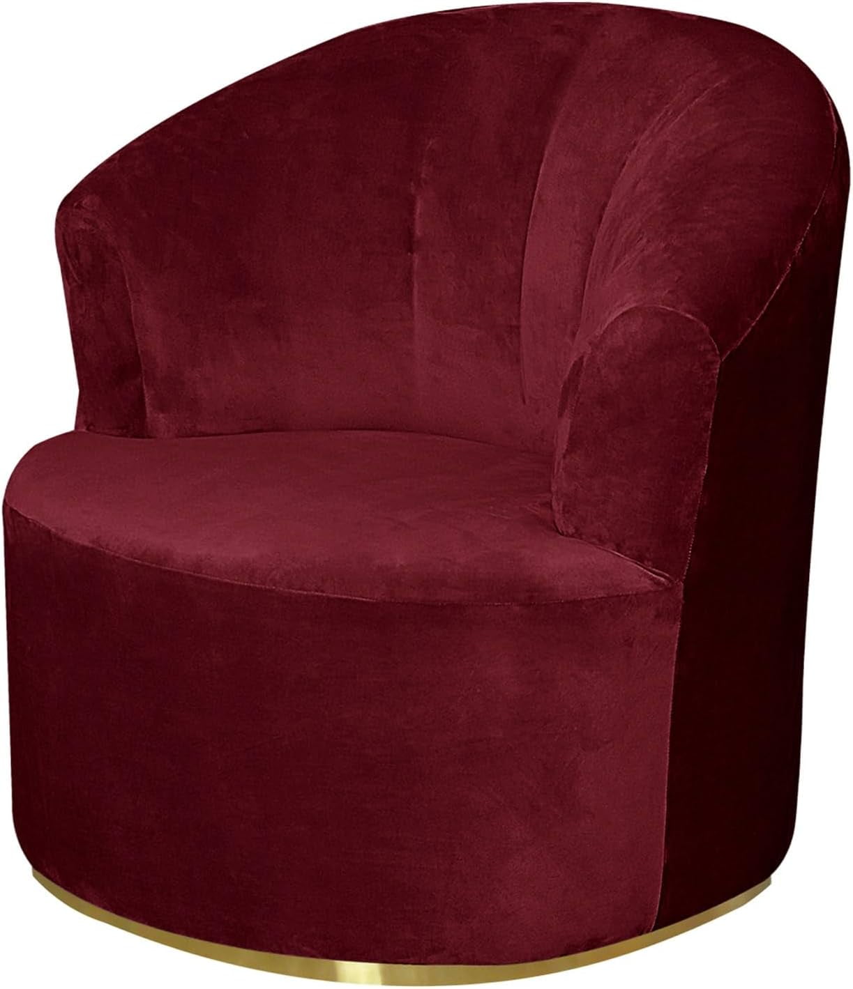 LKJYER Velvet Swivel Barrel Chair Cover, Soft Round Club Armchair Slipcover Modern Accent Chair Slipcover Stretch Single Sofa Cover Washable for Living Room Furniture Protector(Large)