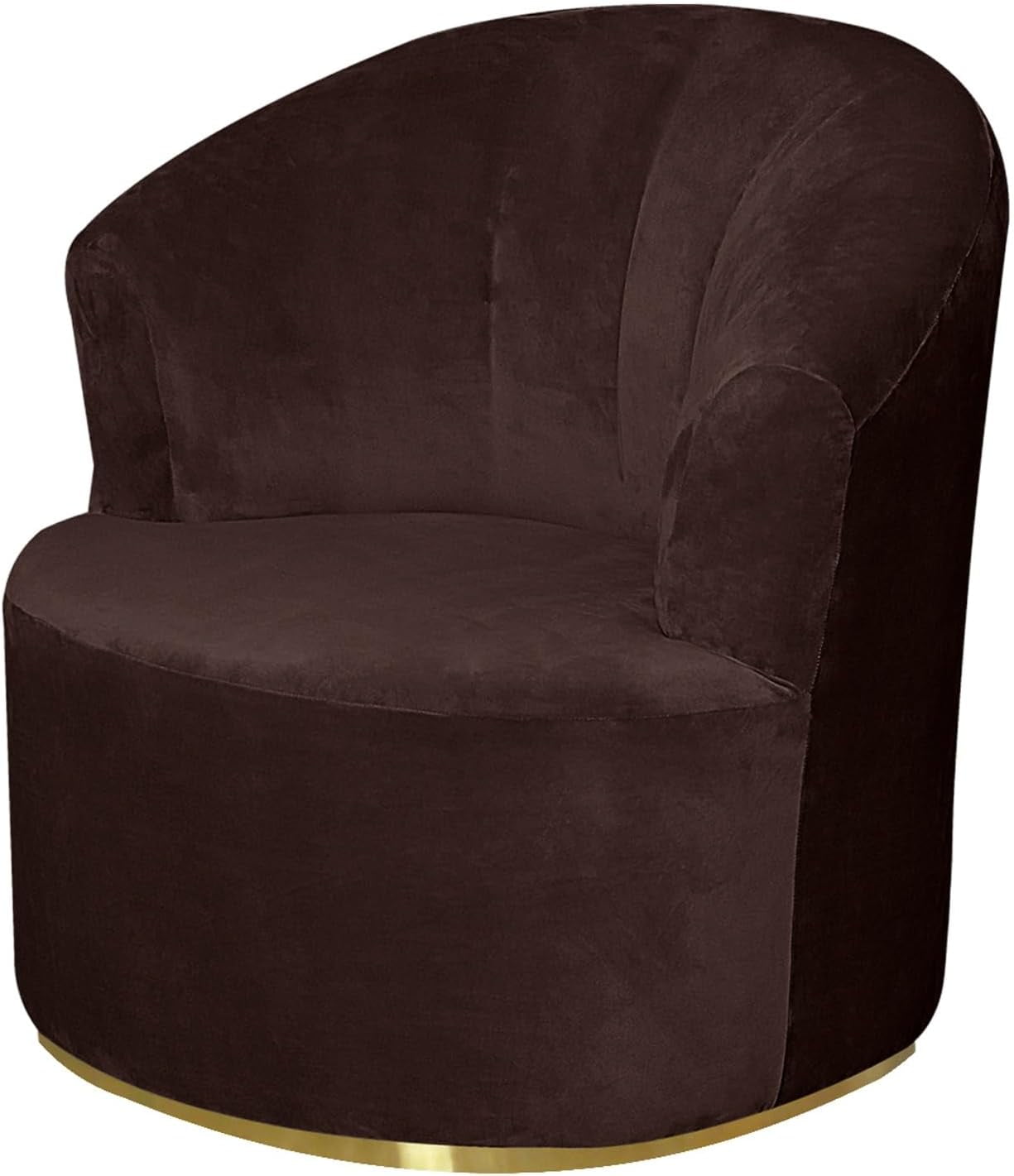 LKJYER Velvet Swivel Barrel Chair Cover, Soft Round Club Armchair Slipcover Modern Accent Chair Slipcover Stretch Single Sofa Cover Washable for Living Room Furniture Protector(Large)