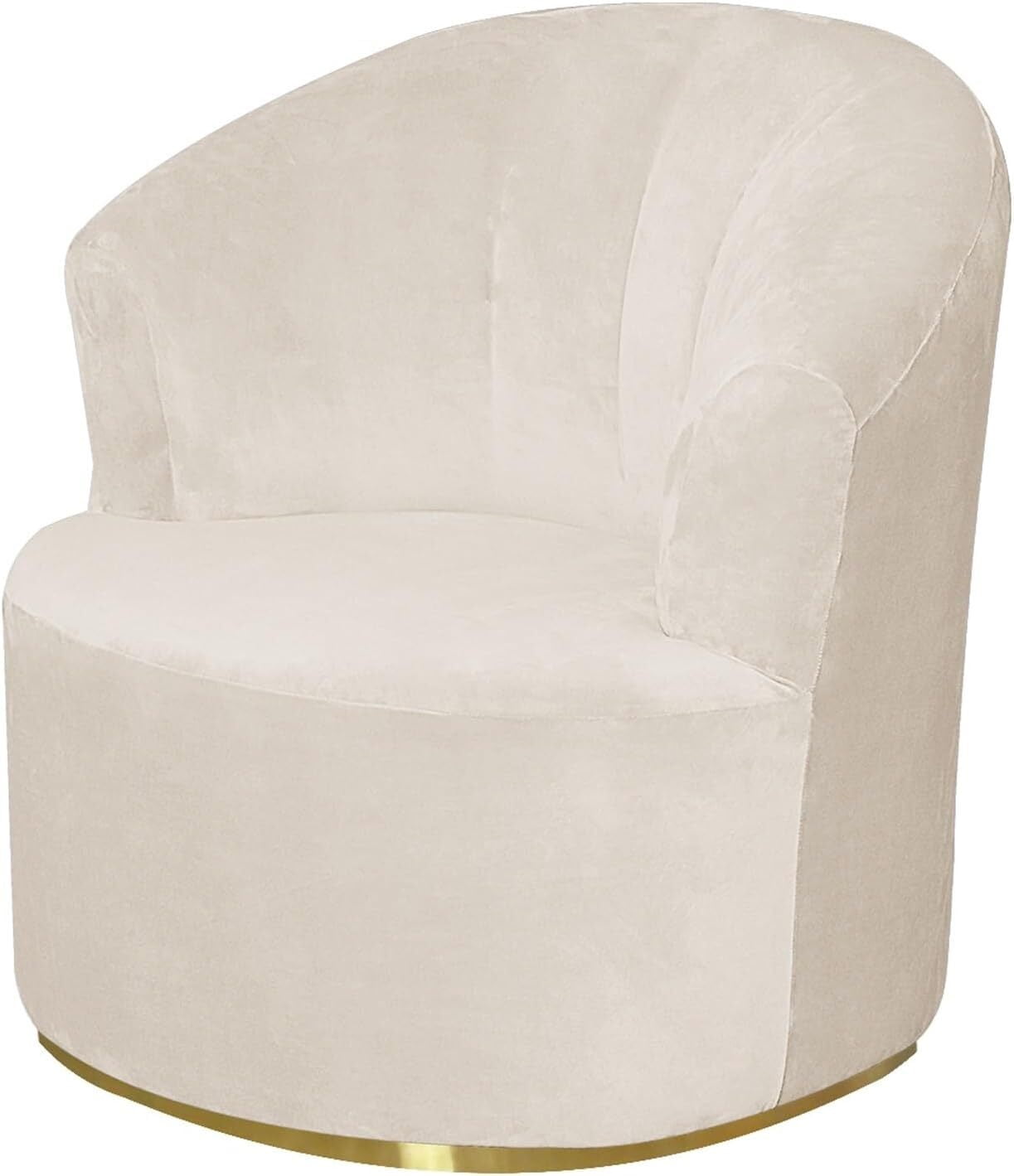 LKJYER Velvet Swivel Barrel Chair Cover, Soft Round Club Armchair Slipcover Modern Accent Chair Slipcover Stretch Single Sofa Cover Washable for Living Room Furniture Protector(Large)