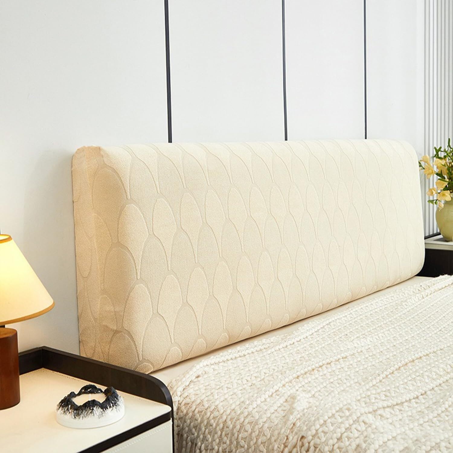 LKJYER Waterproof Headboard Covers Stretch Universal Bed Headboard ...