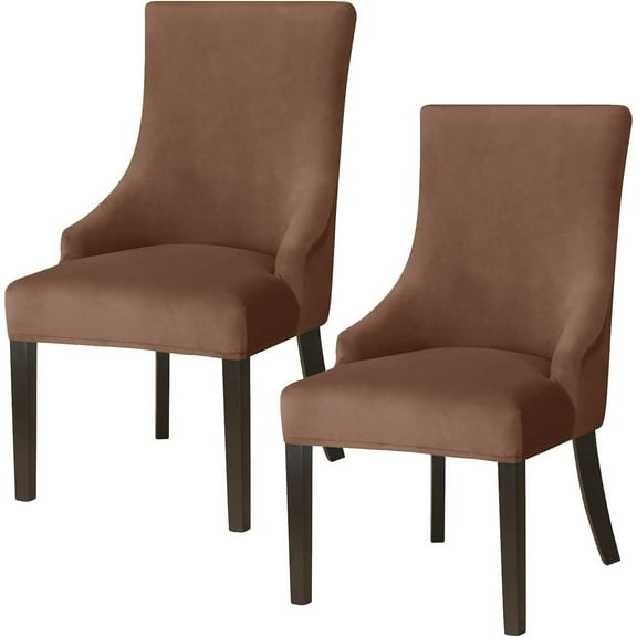 LKJYER Wingback Side Chair Cover Slipcover Velvet Stretch Arm Chair Protector Accent Chair Cover Slipcover Washable Upholstered Arm Dining Chair Covers for Dining Living Room Banquet Decor