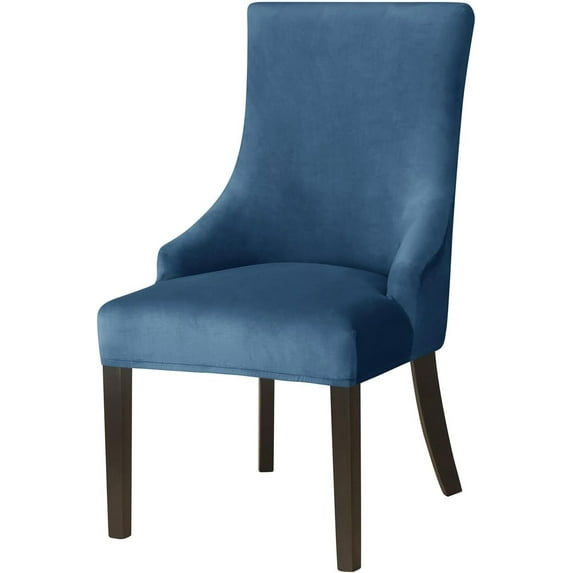 LKJYER Wingback Side Chair Cover Slipcover Velvet Stretch Arm Chair Protector Accent Chair Cover Slipcover Washable Upholstered Arm Dining Chair Covers for Dining Living Room Banquet Decor