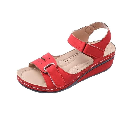 LKJYER Women's Comfy Orthotic Sandals,Women's Orthopedic Open Toe Sandals  Women's Wedge Sandals Platform: Comfortable Dressy Arch Support Ankle Strap - Summer Open Toe Women Sandals