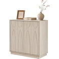 thumbnail image 1 of LKTART Storage Sideboard Credenza Cabinet Mid Century Modern 2-Door Adjustable Shelf 31.5 Inch Rock Gray, 1 of 9