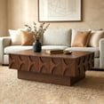 thumbnail image 1 of LKTART 38.6" Solid Wood Veneer Coffee Table with Storage & Sliding Top, Modern Mid Century Rectangle Center Table - Walnut, 1 of 17