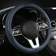 thumbnail image 1 of LKWLIKEI Car Steering Wheel Cover, Universal 15 inch, The Latest Microfiber Leather Breathable Technology Fabric, Non-Slip, Comfortable, Warm in Winter and Cool in Summer, Green, 1 of 5