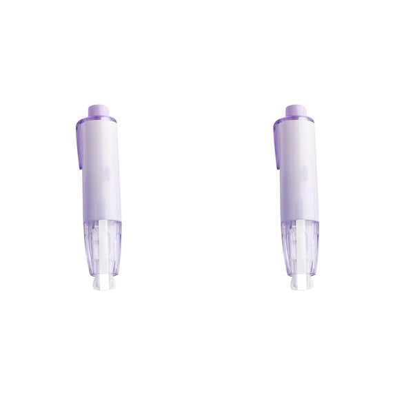 LKWLPD 2 Pcs Refillable Retractable Quick Dry White Out Correction Tape Mini Small Japan Aesthetic Cute White Out with Easy to Use Kawaii Pen Shaped Applicator for Home Office Supplies(Purple 2)