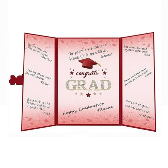 LKWLPD 2024 Graduation Guest Book Alternative Golden Class Of 2024 Graduation Party Decorations 2024 College High School Unique Graduation Gifts for Him Her,One Size