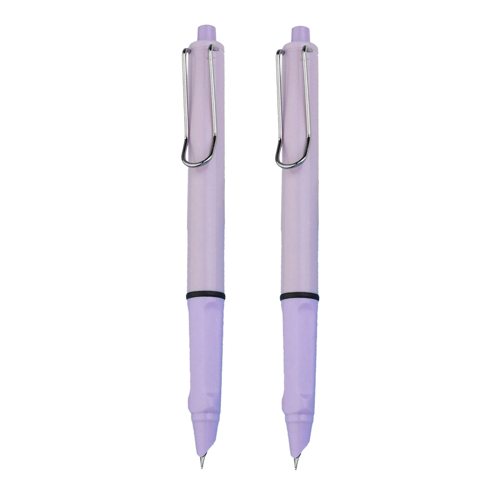 Retractable Fountain Pen Set With 10 Black Ink Cartridges - 0.38mm Nib, Press-Type Refillable Design
