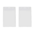 thumbnail image 1 of LKWLPD 2pcs ID Card Name Badge Holder Clear Plastic Vertical Name Badge ID Card Holders Transparent Plastic PVC Vertical Sleeve Pouch for Office School Card Travel Waterproof, 1 of 2